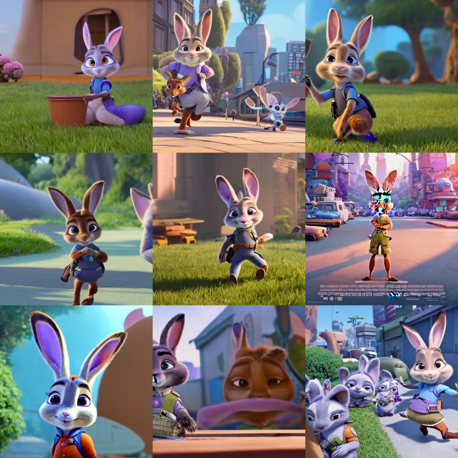 Prompt: Judy Hopps in Zootopia (2016), cinematography