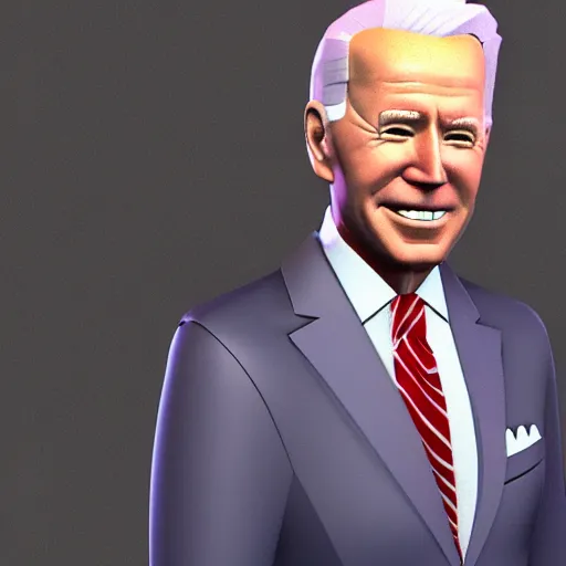 Image similar to 3 d low poly render of joe biden, detailed, award winning