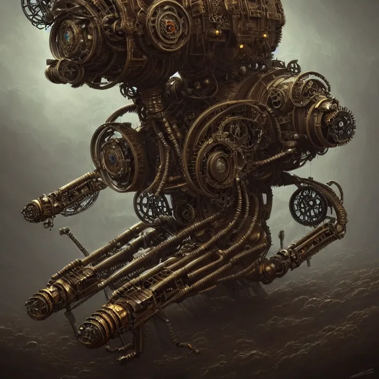 Prompt: steampunk robot centipede, 3 d model, unreal engine realistic render, 8 k, micro detail, intricate, elegant, highly detailed, centered, digital painting, artstation, smooth, sharp focus, illustration, artgerm, tomasz alen kopera, by wlop