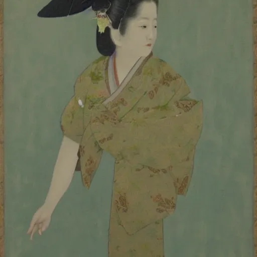 Image similar to a charles knight painting of japanese kappa