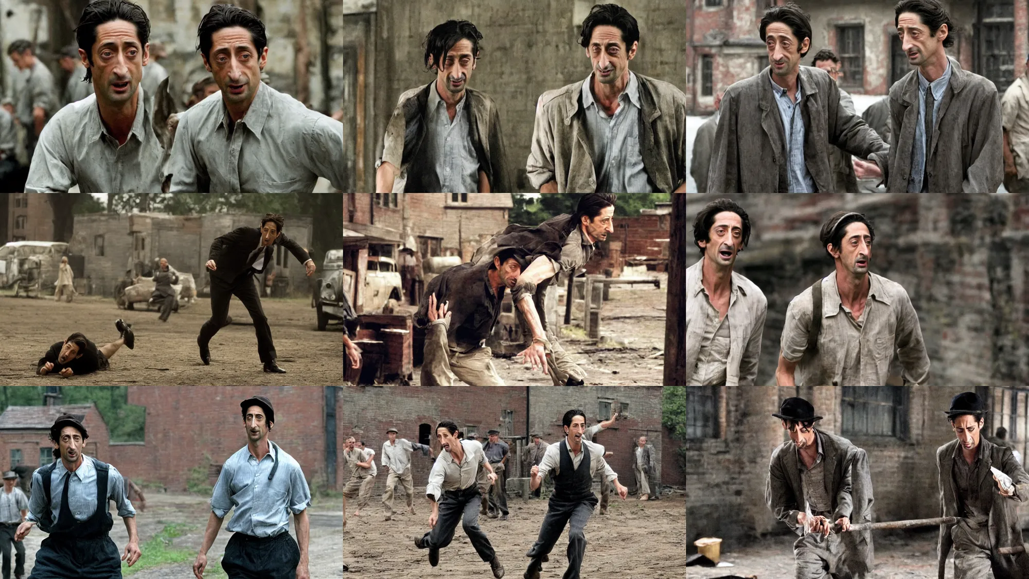 Prompt: still frame of adrien brody playing in the shawn the shawshank redemption