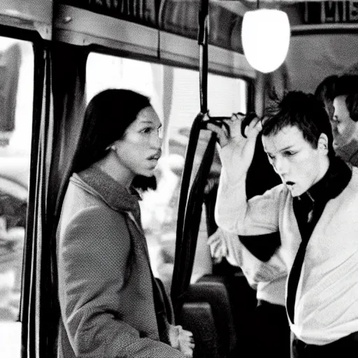 Prompt: bus fight scene from the film nobody