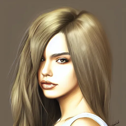 Image similar to portrait of Felicia Hernandez at age of 20, by Artgerm