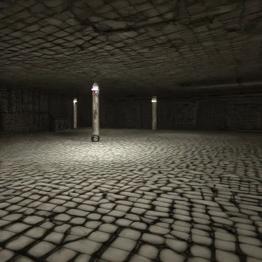 Image similar to underground labyrinth in liminal space, clean, unreal engine, photorealistic