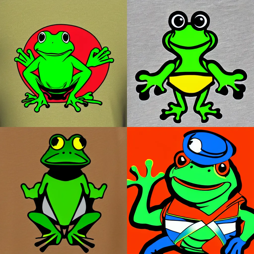 Prompt: frog superhero