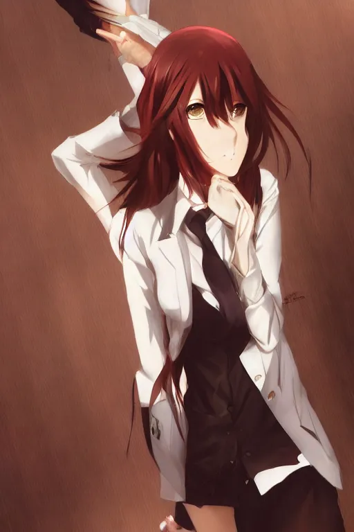 Image similar to Makise Kurisu by krenz cushart