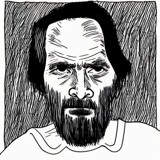 Prompt: “ a sketch of Charlie Manson in the style of robert crumb”