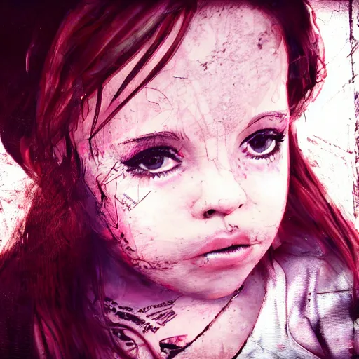 Prompt: punk little girl, profile picture, grunge fashion, highly detailed, reflection, 8 k, realistic artwork, hd, inspired by caroline,