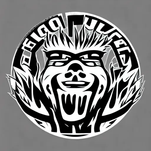 Image similar to Bigfoot, logo, Hiroaki Tsutsumi style