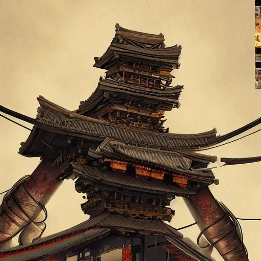 Image similar to shogun audio, ultra realistic, hyper detailed, cinematic, digital painting, elegant, intricate, japanese