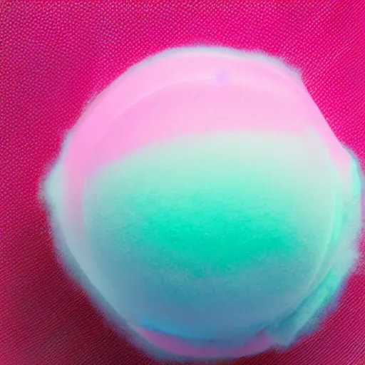 Image similar to cotton Candy grenade, centered, product shot, airy, iridescent lighting, gradient background