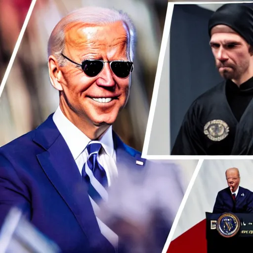 Prompt: ninja joe biden, cinematic