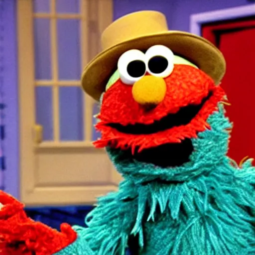 Image similar to Freddy Krueger as a Muppet on Sesame Street