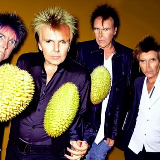 Prompt: duran duran as durian