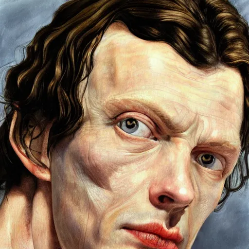 Prompt: high quality high detail painting by lucian freud, hd, arwen from lord of the rings