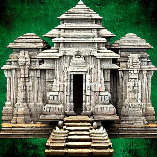 Prompt: Ancient Hindu temples, Ancient & Futuristic Hindu civilisation, Digital Art