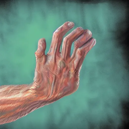 Image similar to all of man kind's power at the tip of my fingers realistic photorealism digital painting
