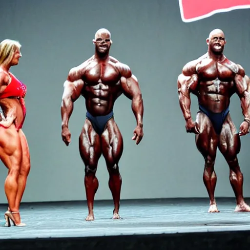 Prompt: bodybuilding competition featuring only ghosts