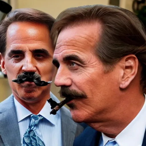 Image similar to mike lindell smoking crack with hunter biden