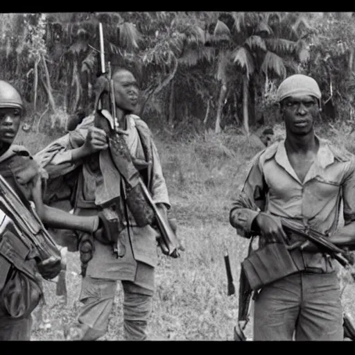 Image similar to film still, Mercenaries in 1967 Congo civil war