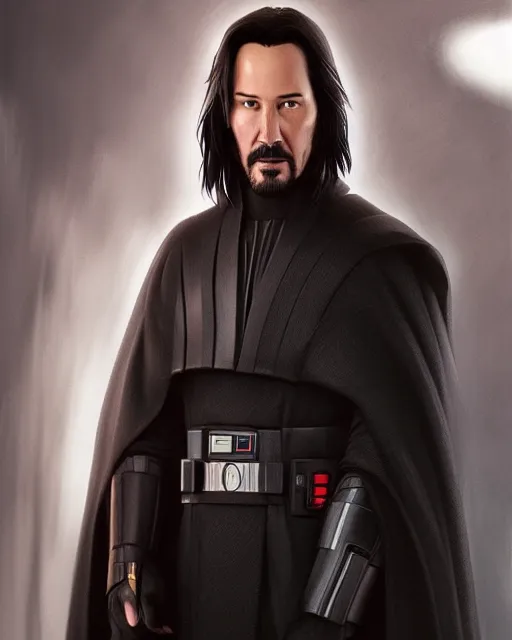 Image similar to 5 5 mm portrait photo of keanu reeves 2 as darth revan. magical atmosphere. art by artgerm and greg rutkowski. highly detailed 8 k. intricate. lifelike. soft light. nikon d 8 5 0.