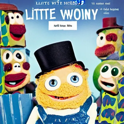 Prompt: little mr wonky eyes by richard hargreaves and jim henson