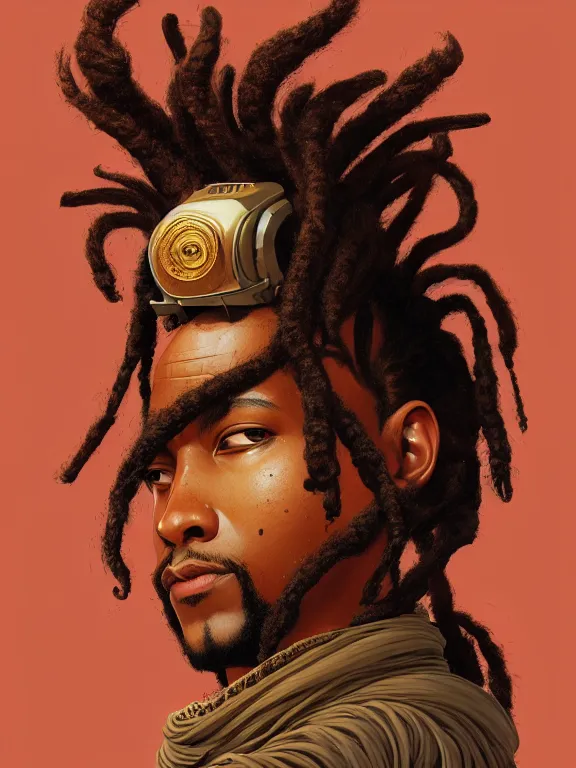 Prompt: a lama portrait, dreadlocks , elegant, highly detailed, digital painting, concept art, smooth, sharp focus, illustration, by Laurie Greasley,Lawrence Alma-Tadema,Dan Mumford,artstation,deviantart,Unreal Engine,face enhance,8K,golden ratio,cinematic lighting