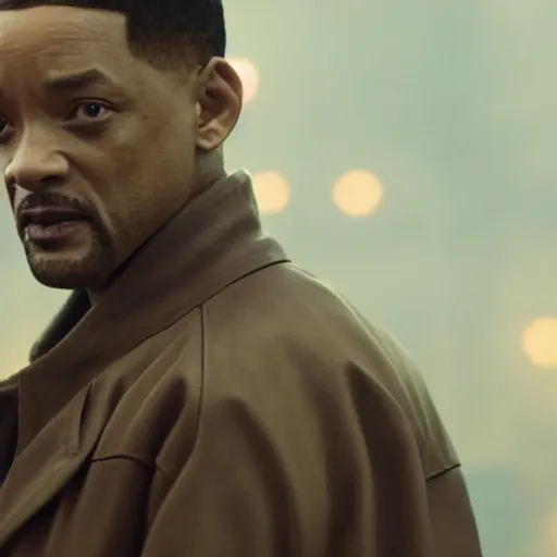 Image similar to will smith in blade runner 2 0 4 9, cinematic film still, 4 k