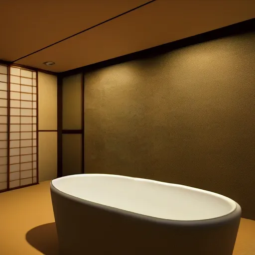 Image similar to still photo of a japanese bath room, highly detailed, photorealistic portrait, bright studio setting, studio lighting, crisp quality and light reflections, unreal engine 5 quality render