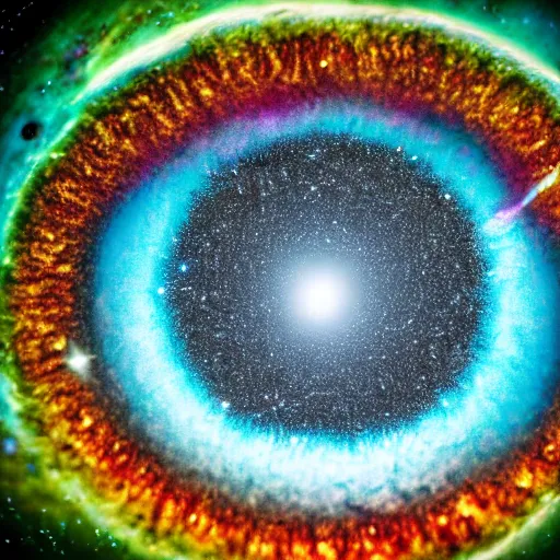 Prompt: macro shot of a galaxy inside an human eye, ultra detailed, realistic