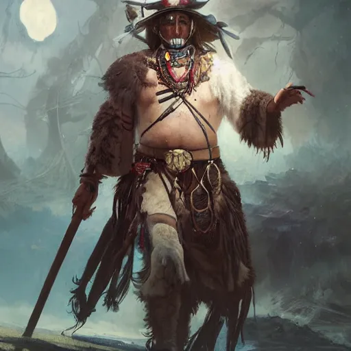 Image similar to a cheyenne warrior who is three hundred years old and realizes death is near, by yuumei, bayard wu, wlop, tim white, ross tran, photorealistic, 4 k