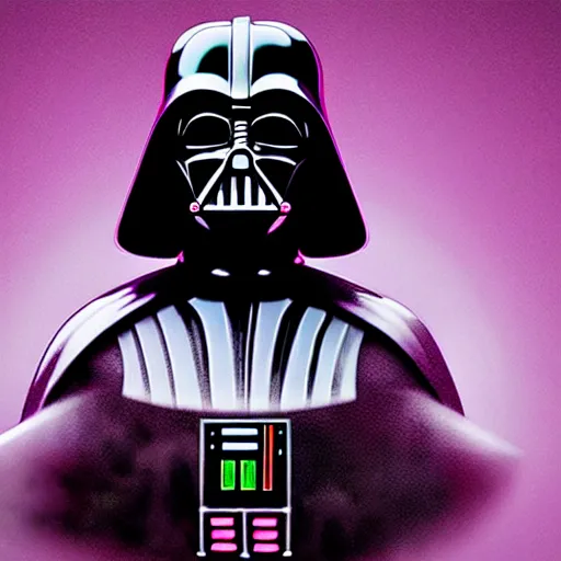 Prompt: Darth Vader bathing in a pink bubble-bath, concept art, hyperrealistic, high-detail