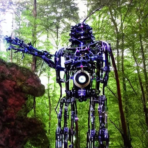 Prompt: I like to think of a cybernetic ecology. joined back to nature, all watched over by machines of loving grace.