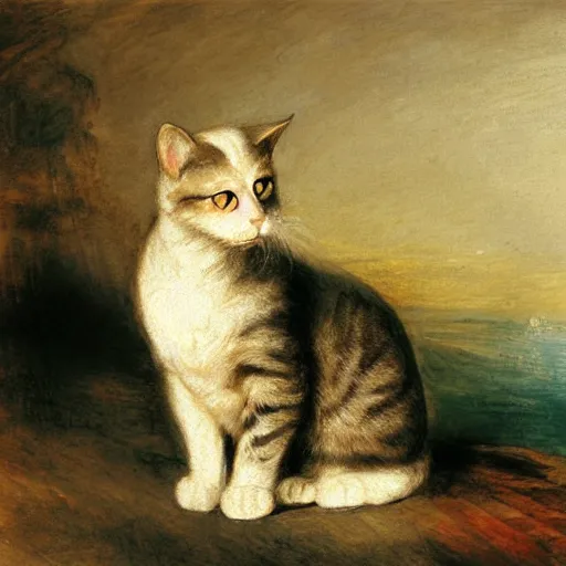 Prompt: cat by william turner