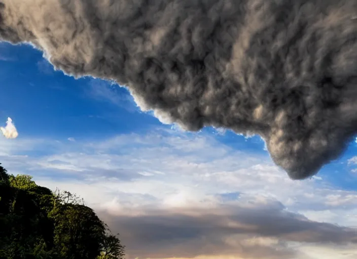 Image similar to cloud in the sky in the shape of a train, professional photography, national geographic