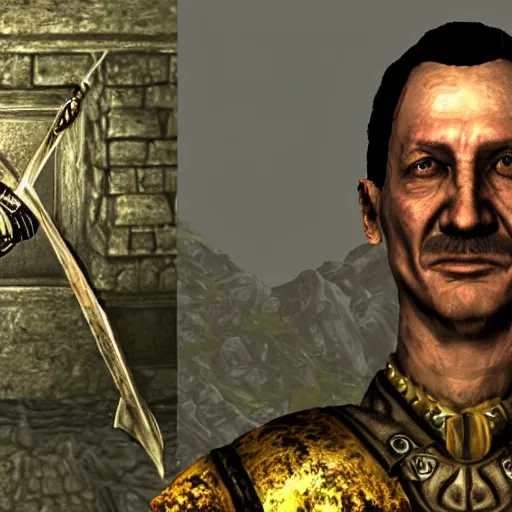 Image similar to Igor Ghirkin Strelkov in The Elder Scrolls III: Morrowind as a dark elf