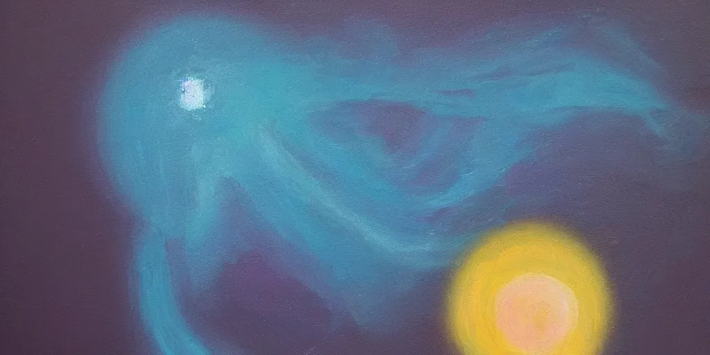 Prompt: detailed minimalistic painting of astral projection