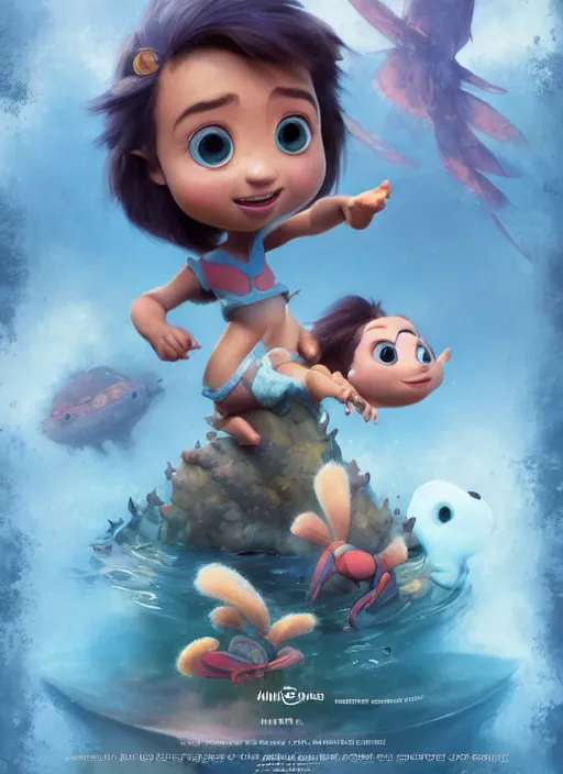 Prompt: a photo of little cute hipoppotamus in world adventure movie by nuri iyem, james gurney, james jean, greg rutkowski, anato finnstark. pixar. hyper detailed, 5 0 mm, award winning photography, perfect faces