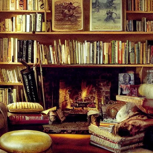 Prompt: knome living room interior with a blazing fireplace and lots of books. muted colors. by Jean-Baptiste Monge, Jean-Baptiste Monge, Jean-Baptiste Monge, Jean-Baptiste Monge, Jean-Baptiste Monge, Jean-Baptiste Monge Jean-Baptiste Monge Jean-Baptiste Monge Jean-Baptiste Monge Jean-Baptiste Monge Jean-Baptiste Monge Jean-Baptiste Monge, Monge Jean-Baptiste Monge ,