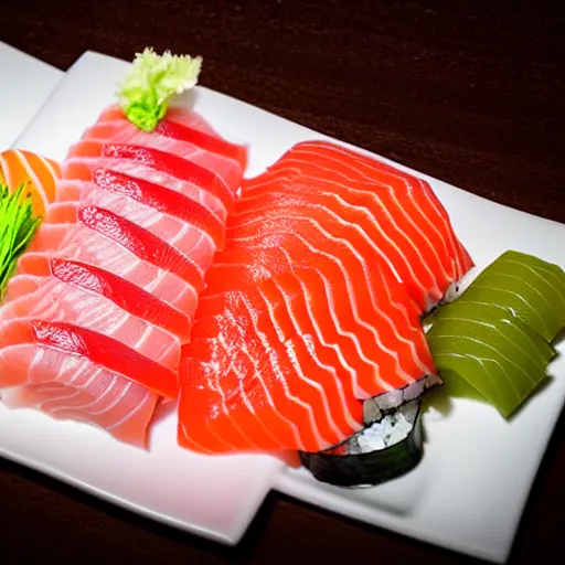 Prompt: macro gourmet top quality sushi sashimi photography professional photograph