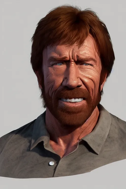 Image similar to Chuck Norris, concept art, artstation, octane, 3D render