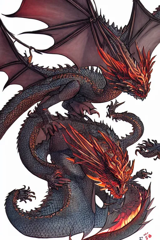 pokemon card trading fantasy card of a red dragon, Stable Diffusion