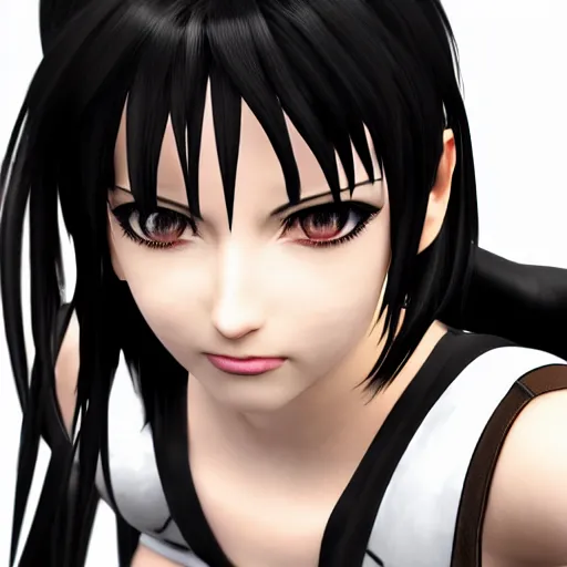 Image similar to high quality digital art of tifa lockhart posing, trending on artstartion, 4k