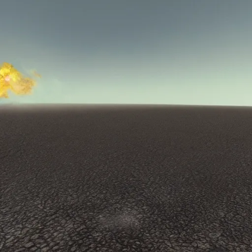 Prompt: source engine skybox of a burning steppe, highly detailed render