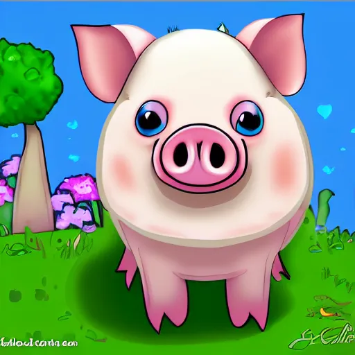 Image similar to cute adorable pig by silverfox