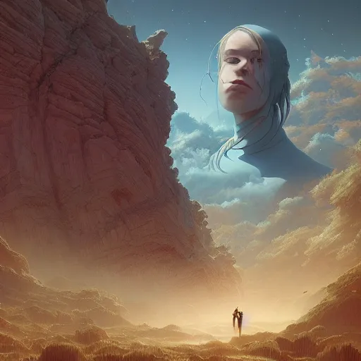 Prompt: highly detailed surreal vfx portrait of scifi landscape, stephen bliss, unreal engine, greg rutkowski, loish, rhads, beeple, makoto shinkai and lois van baarle, ilya kuvshinov, rossdraws, tom bagshaw, global illumination, detailed and intricate environment