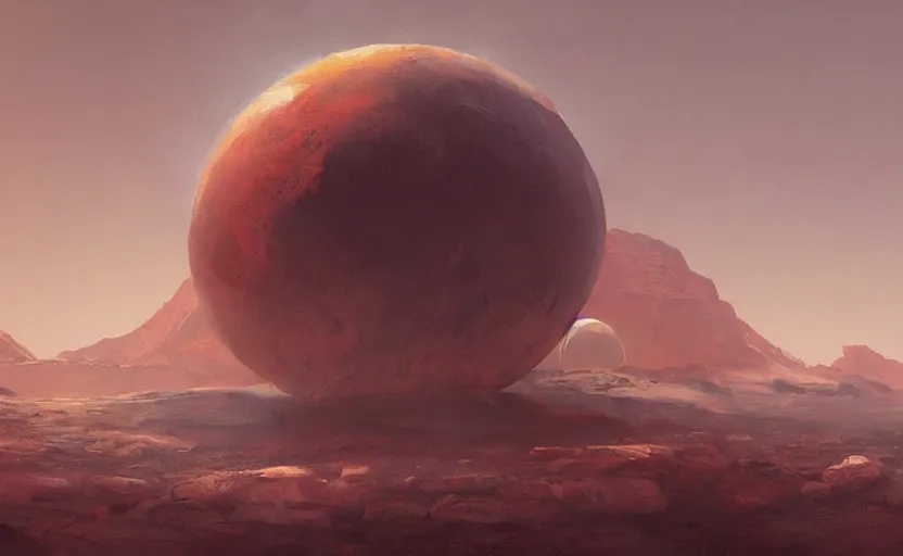 Image similar to A painting of Mars trending on artstation in the style of Greg Rutkowski
