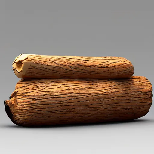 Image similar to anthropomorphic wooden log sleeping, pixar style