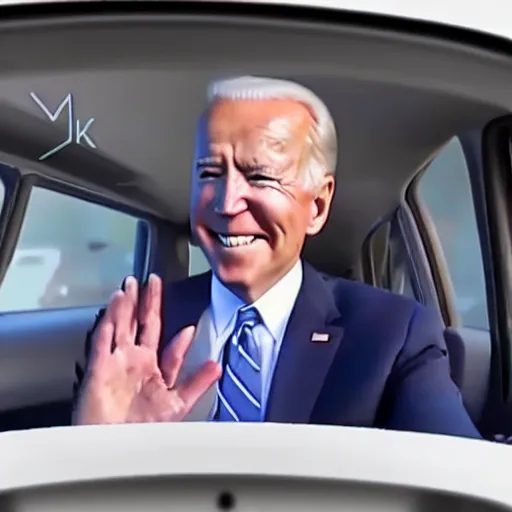Prompt: dashcam footage of Joe Biden,4k quality,Unreal Engine 6