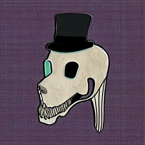 Image similar to a fancy dog head skull